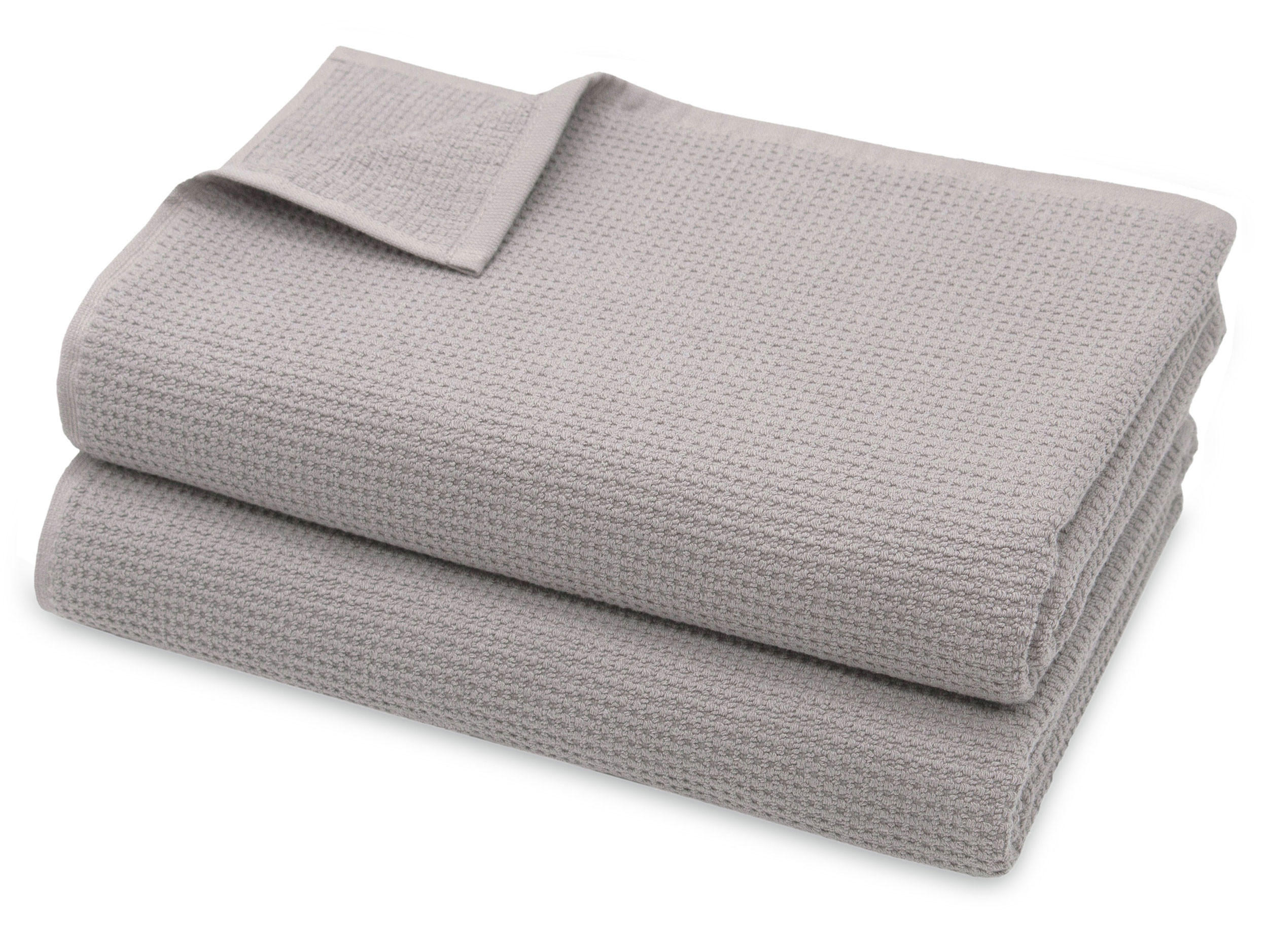 SAUNATUCH, 2er-Set, 70x180 cm, 100% Baumwolle, Grau - Grau, Textil (70/180cm) - Zollner