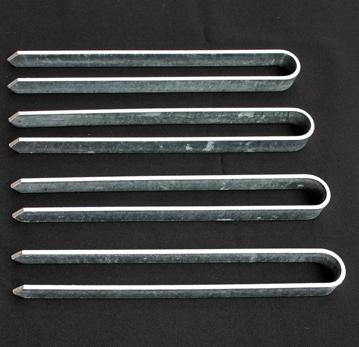 BODENANKER 4 Stück verzinkt für Rosenbogen 30 cm XL - Grau, Metall (38/30/20cm) - DanDiBo