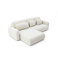 ECKSOFA NEST Universal mit Liegeflache 157x240 cm - Weiß, Textil (280/187cm) - Muffo