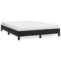 BETTGESTELL Ohne Matratze Schwarz 140/200 Cm Samt - Schwarz, Textil (140/200cm) - vidaXL