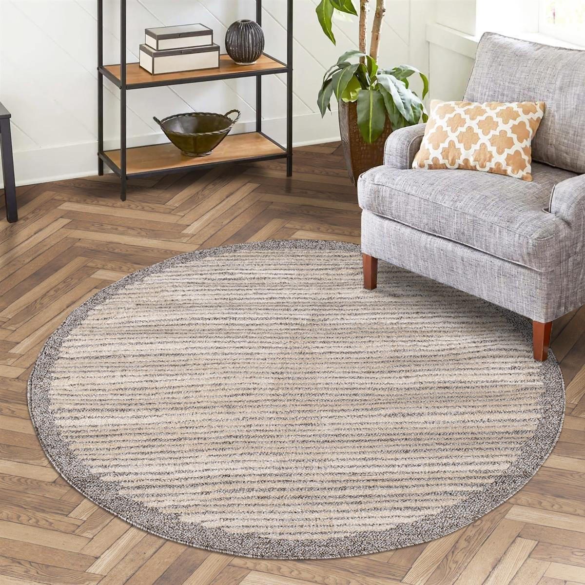KURZFLOR-TEPPICH Art 2231 Mocca 200x200 cm rund - Braun, Textil (200/200cm) - carpet city