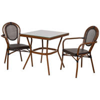 GARTEN-ESSGRUPPE, 3er-Set, braun - Braun, Metall - Wanderlust