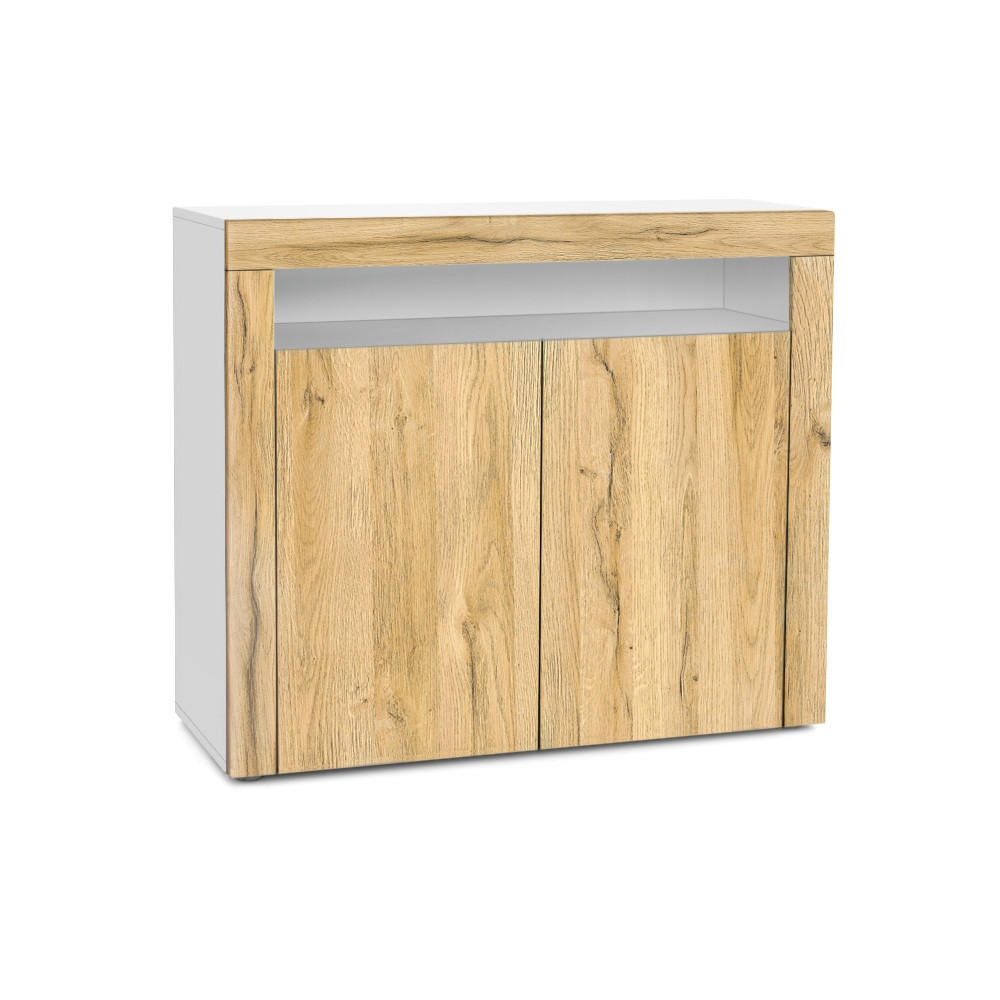 KOMMODE Valencia Eiche Natur / Eiche Natur - Eichefarben, Holzwerkstoff (108/92/40cm) - Vladon