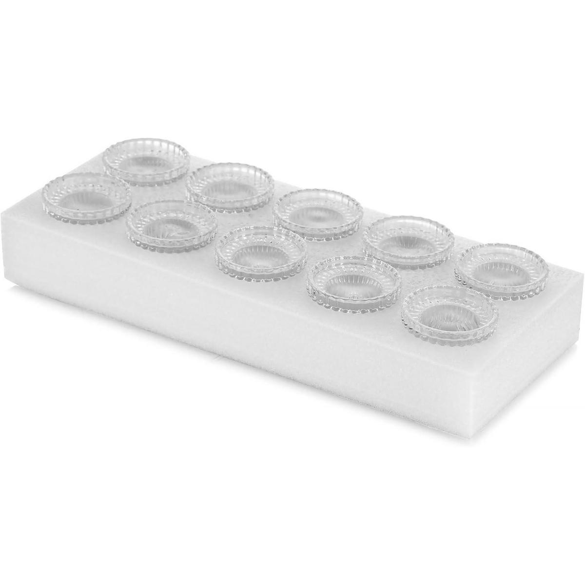 KERZENSTÄNDER 10er Set Glas Transparent 7 cm - Transparent, Glas (5/5/10cm)