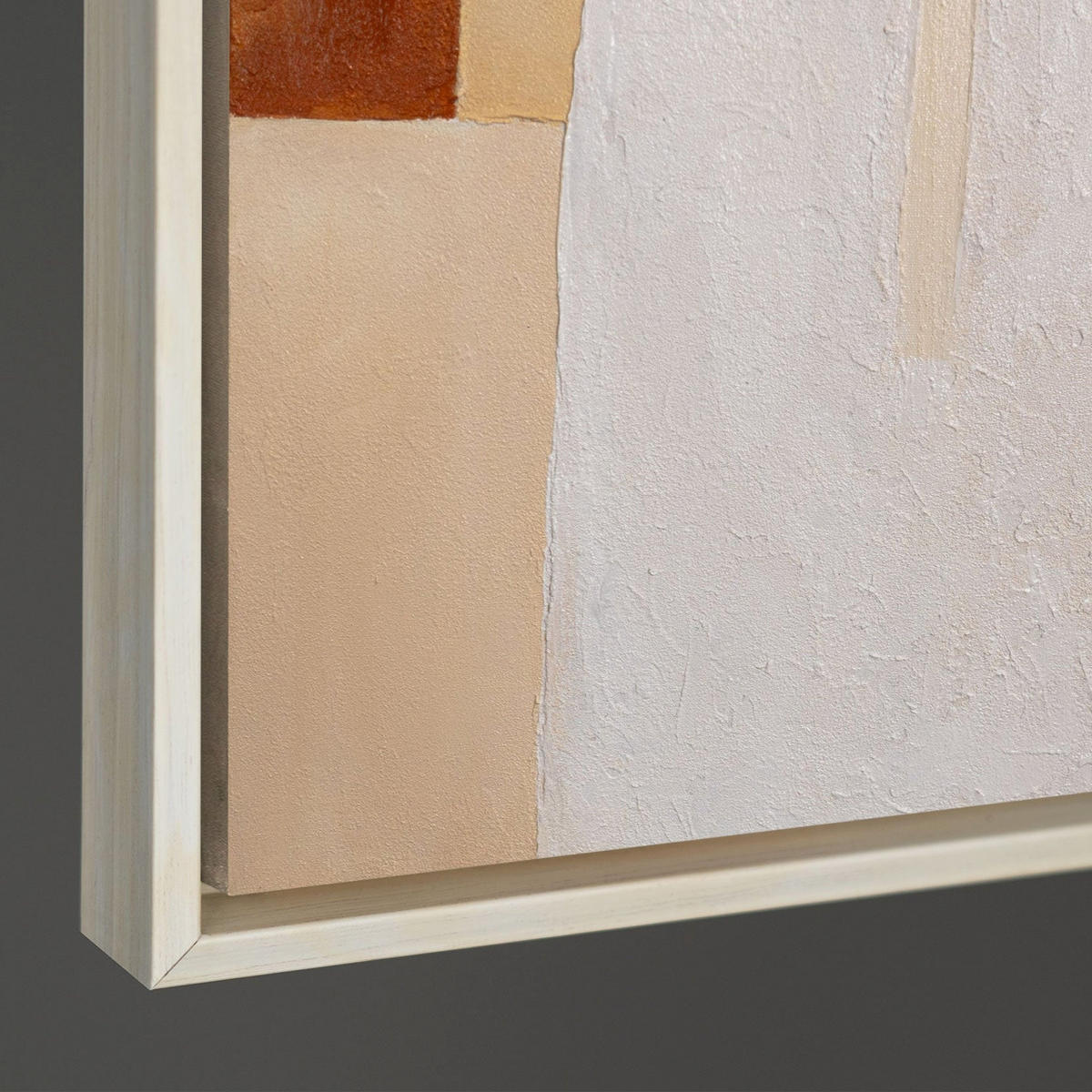 GEMÄLDE Atem der Architektur Schattenfugenrahmen Beige 140x100 cm - Beige, Holz (140/100cm) - YS-art gallery