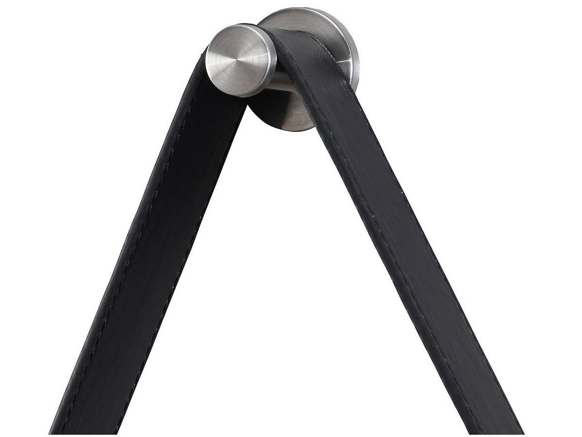 BADEZIMMERSPIEGEL hängend mit Aufhänger beschlagfrei - 60 x 60 cm - Schwarze Umrandung - BORJA - Schwarz, Glas (60/60/4.35cm) - Vente-Unique