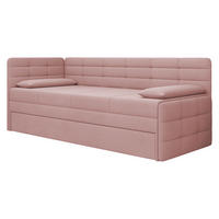 JUGENDBETT Sand - Schwarz/Rosa, Holz/Kunststoff (162/189cm) - MIRJAN24