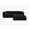 ECKSOFA modular rechts Lupine aus Samt schwarz 3 Sitzplätze - Schwarz, Textil (177/230cm) - Micadoni