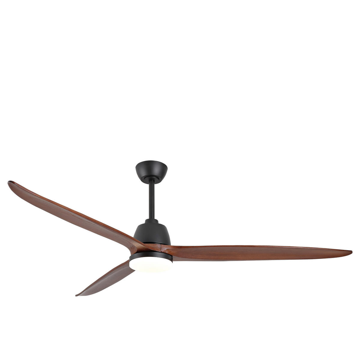 DECKENVENTILATOR DE-16239 72 Zoll dimmbar mit Steuergriff Schwarz - Walnussfarben, Holz/Metall (183/183/45cm) - ComfortXL