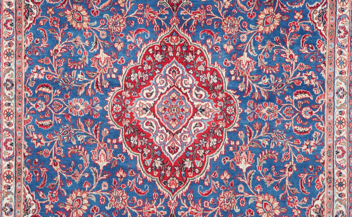 ORIENTTEPPICH handgeknüpft Ekbatan Blau 373/272 cm Schurwolle - Blau, Textil (272/373cm) - Looma