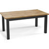 ESSTISCH Davidof rechteckig ausziehbar, Lancelot Eiche 120-160/80/76 cm - Eichefarben/Schwarz, Holz/Holzwerkstoff (120/67/76cm) - WFL GROUP