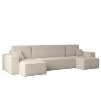 ECKSOFA Mit Schlaffunktion Und Bettkasten U-form BEST stoff Abriamo Beige - Beige, Holz (98/312cm) - Kaiser Möbel