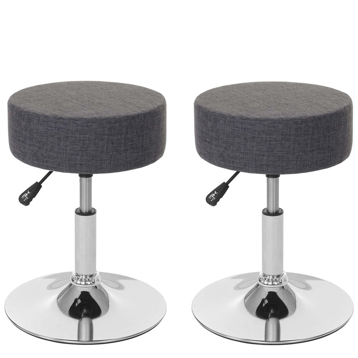 HOCKER Grau 2er-Set - Grau, Textil (35/55/35cm) - MCW