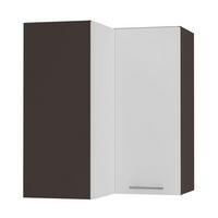 ECKHÄNGESCHRANK Kvantum W12/60 Weiß Matt / Lava Matt 60 / 60 / 72cm - Dunkelgrau/Weiß, Holz/Holzwerkstoff (60/72/60cm) - Feldmann-Wohnen