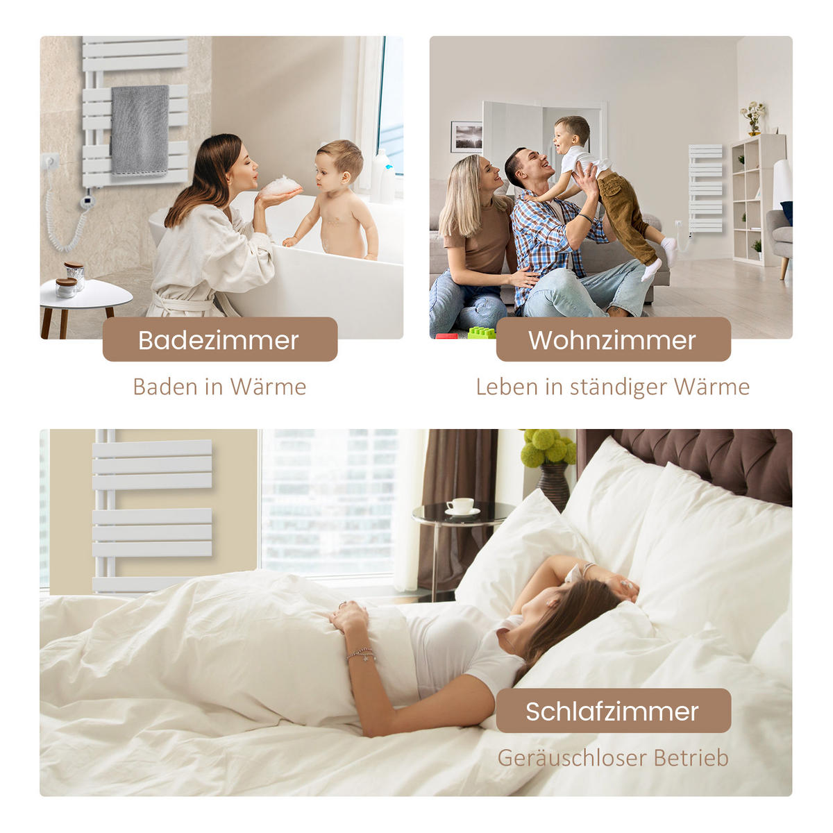 HEIZKÖRPER Elektrisch WLAN Thermostat Weiß 132/60 cm - Weiß, Metall (50/132/5.9cm) - EMKE