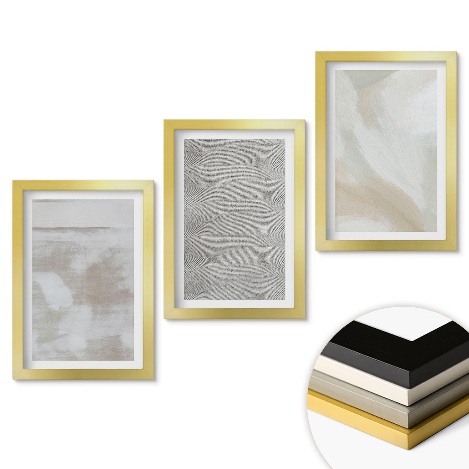 ArtPrintCave Wandbilder Gold 20x30 cm