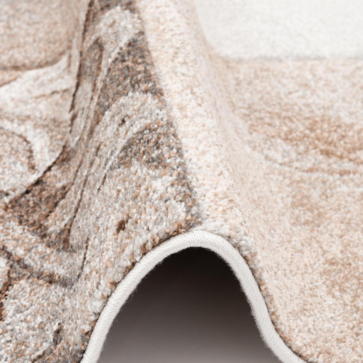 DESIGNER TEPPICH MAUI KARO BAROCK - Beige/Braun, Textil (140/200cm) - Pergamon