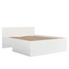 BETT Maxivo Weiß, mit hohem Kopfteil und Holzrahmen, Bettzeugbehälter - Weiß, Holzwerkstoff (160/200cm) - Bettso