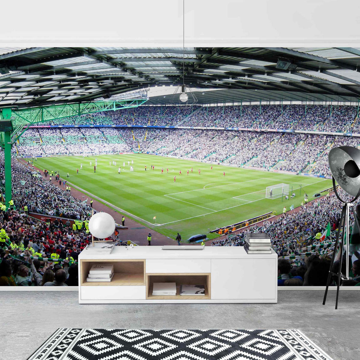 FOTOTAPETE Fußballstadion 432/290 cm - Multicolor, Papier (432/290cm) - Bilderwelten