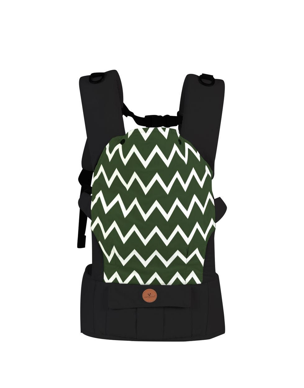 BABYTRAGE Explorer 3 in 1 grün Bauchtrage, Rückentrage, 3 Tragepositionen, Kopfstütze, Baumwolle - Grün, Textil (9/40/28cm) - Cangaroo