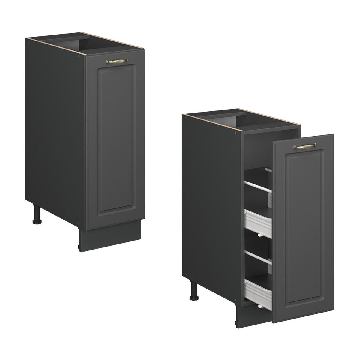 LÉKÁRNIČKOVÁ SKŘÍŇKA Fame-Line Anthrazit-Gold Landhaus - antracitová, kompozitní dřevo (30/82/60cm) - Vicco