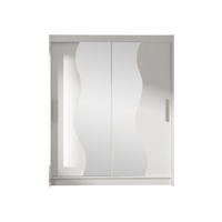 SCHWEBETÜRENSCHRANK Westa S - Silberfarben/Weiß, Holzwerkstoff/Metall (150/200/58cm) - MIRJAN24