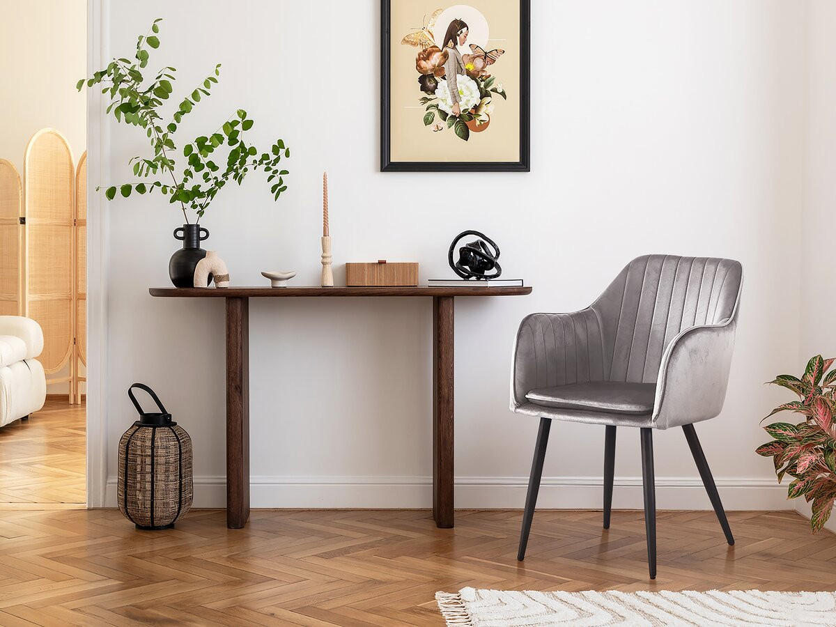 STUHL & BARHOCKER velma Grau - Grau, Textil (57/80/56cm) - Habitat Garten