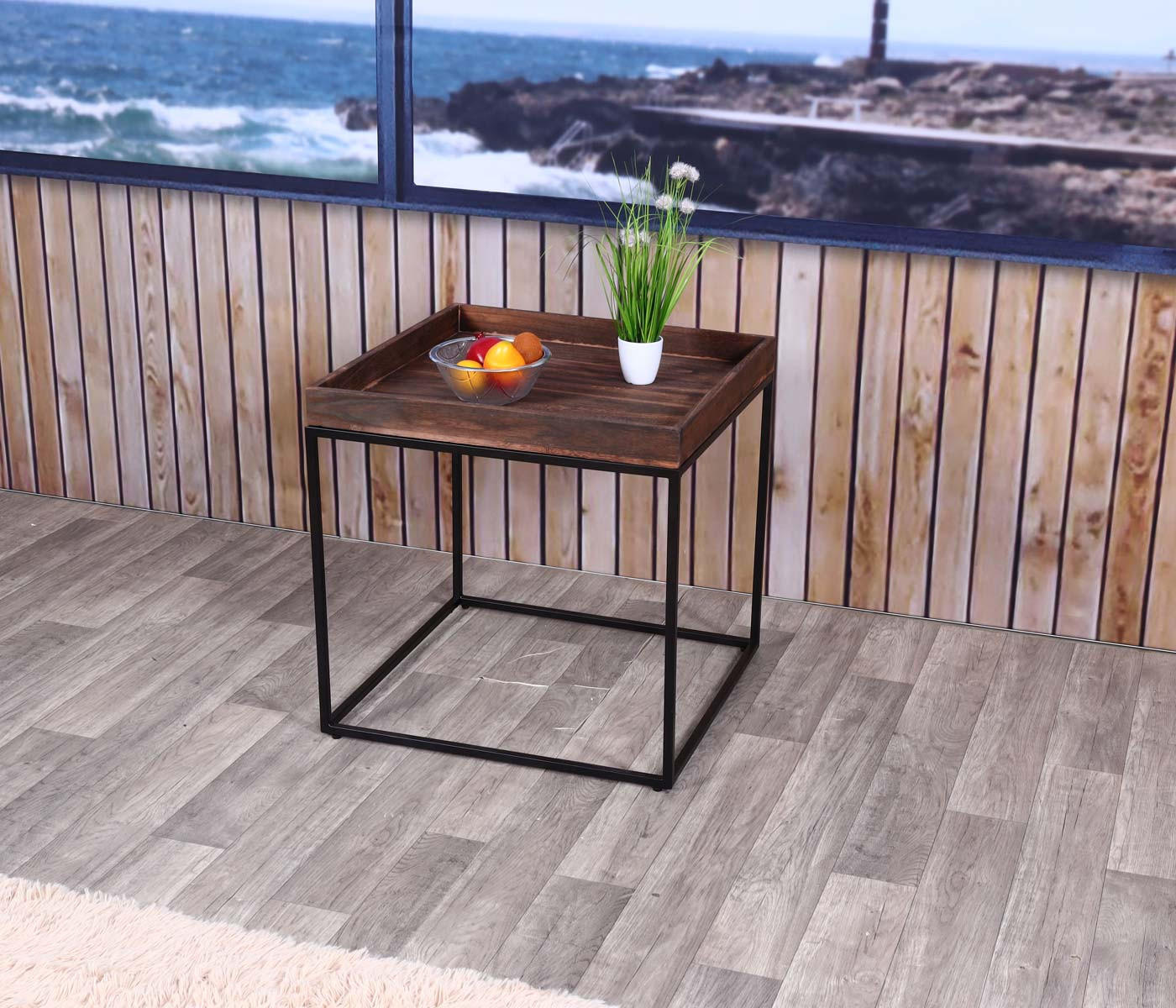 BEISTELLTISCH quadratisch Dunkelbraun - Dunkelbraun, Holz (60/60/60cm) - MCW
