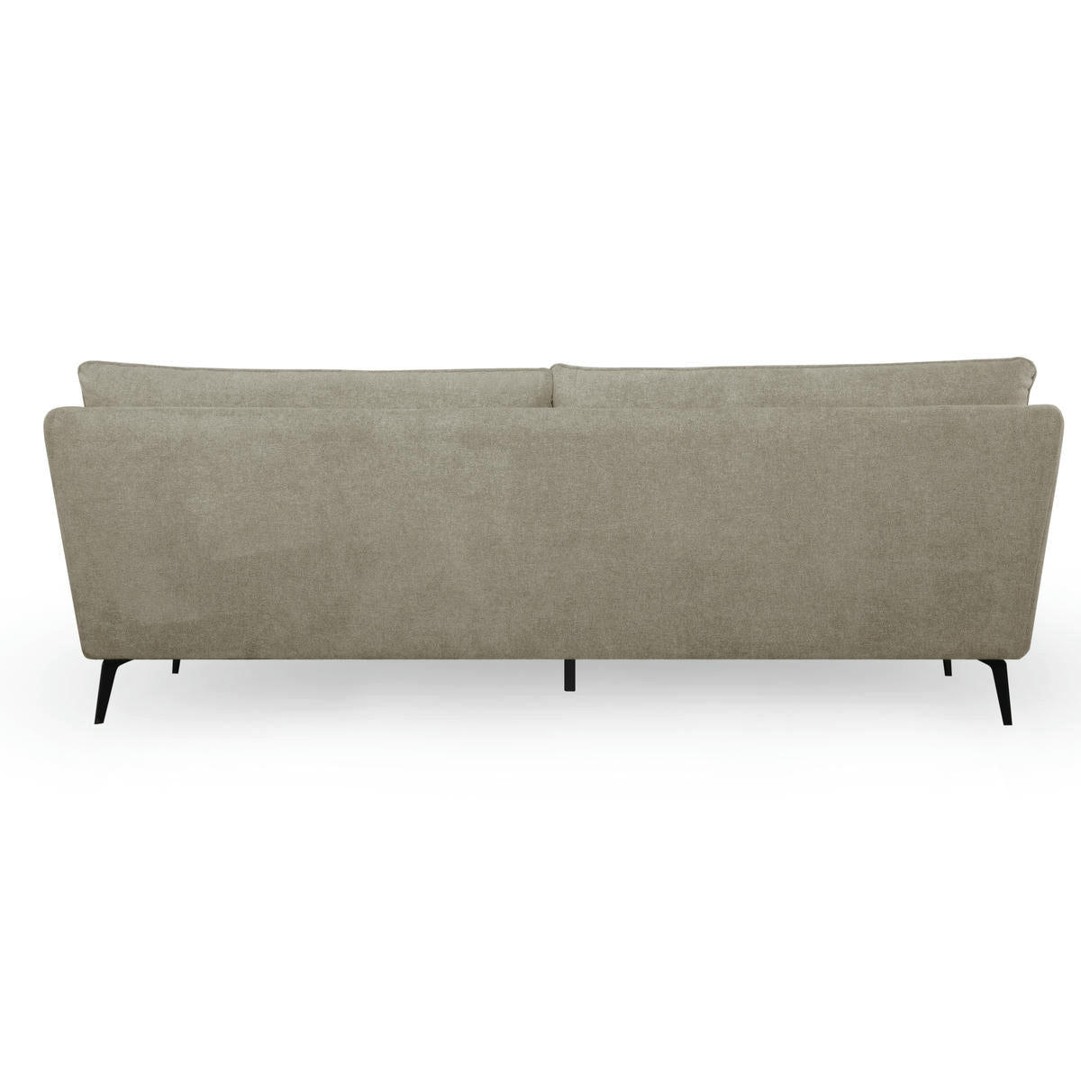 DREISITZER-SOFA Webstoff Beige - Beige/Schwarz, Textil/Metall (224/84/92cm) - Furnhouse