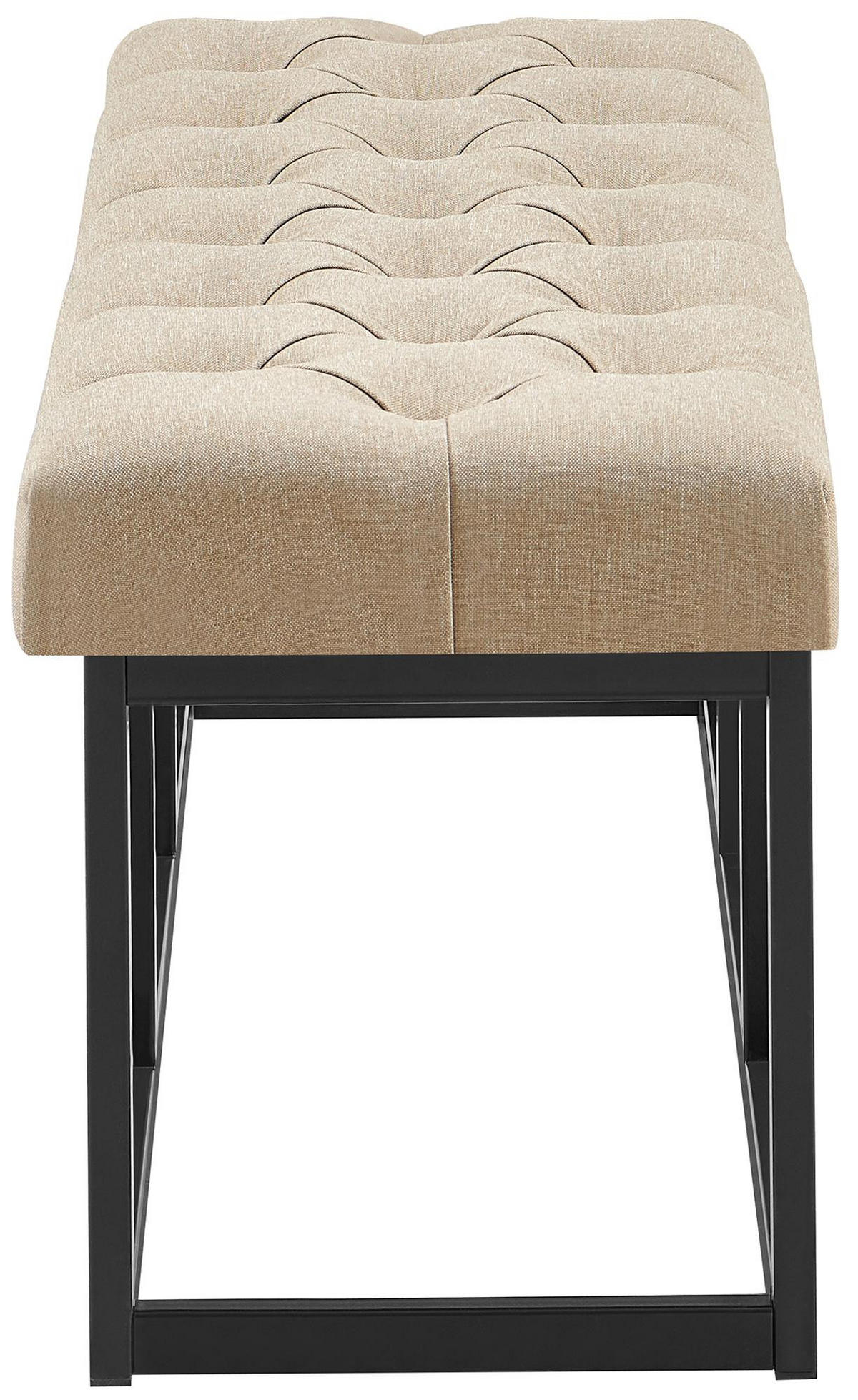 SITZBANK 100/38 cm Stoff Taupe - Taupe/Schwarz, Textil/Metall (100/46/38cm) - CLP