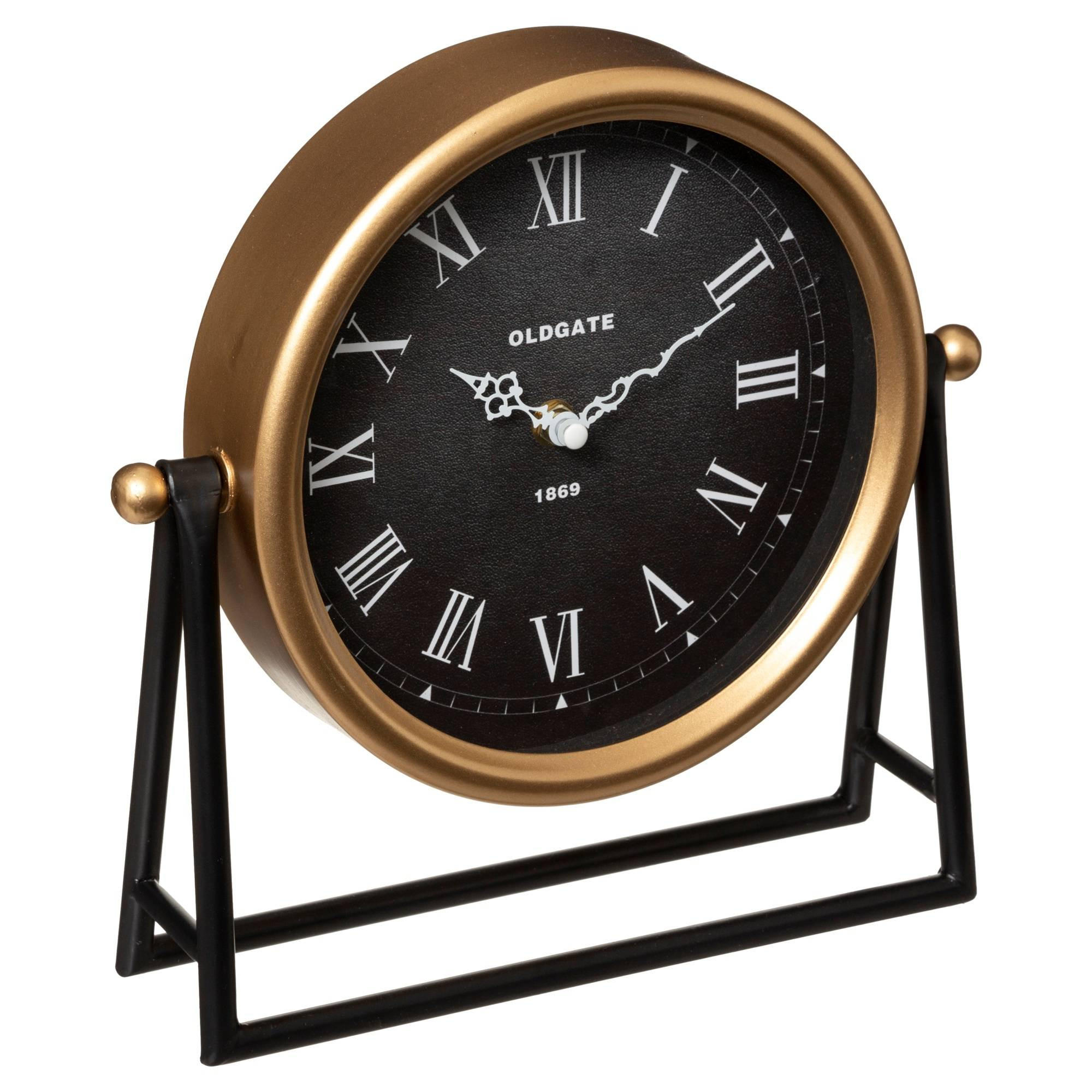 TISCHUHR Luca 27/5,2/26,5 cm - Schwarz, Metall (5.2/26.5/27cm) - Atmosphera Createur d´interieur