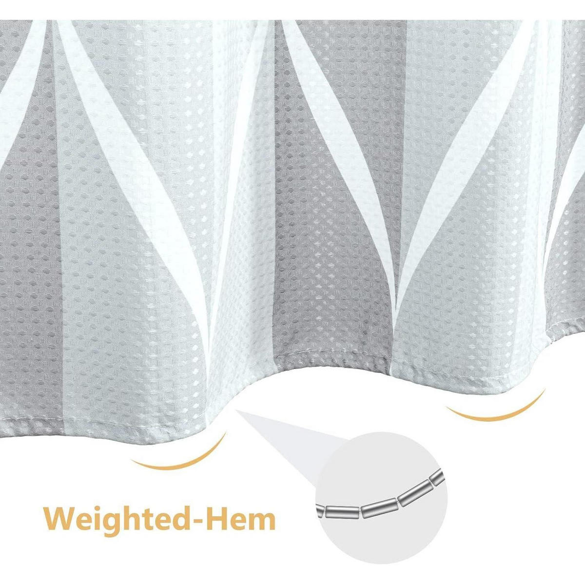 DUSCHVORHANG Stoff Grau 182 x 182 cm - Grau, Textil (182/182cm)
