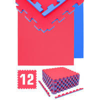 BODENSCHUTZMATTE 63x63x2 cm, Blau, 12er Set - Blau, Kunststoff (63/63/2cm) - eyepower