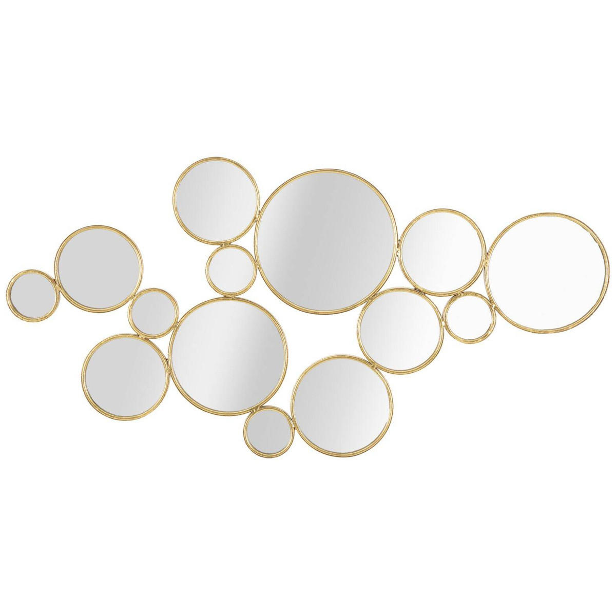 SPIEGEL in goldenen Rahmen 2,3/100/51,5 cm - Goldfarben, Glas (100/51.5/2.3cm) - Mauro Ferretti