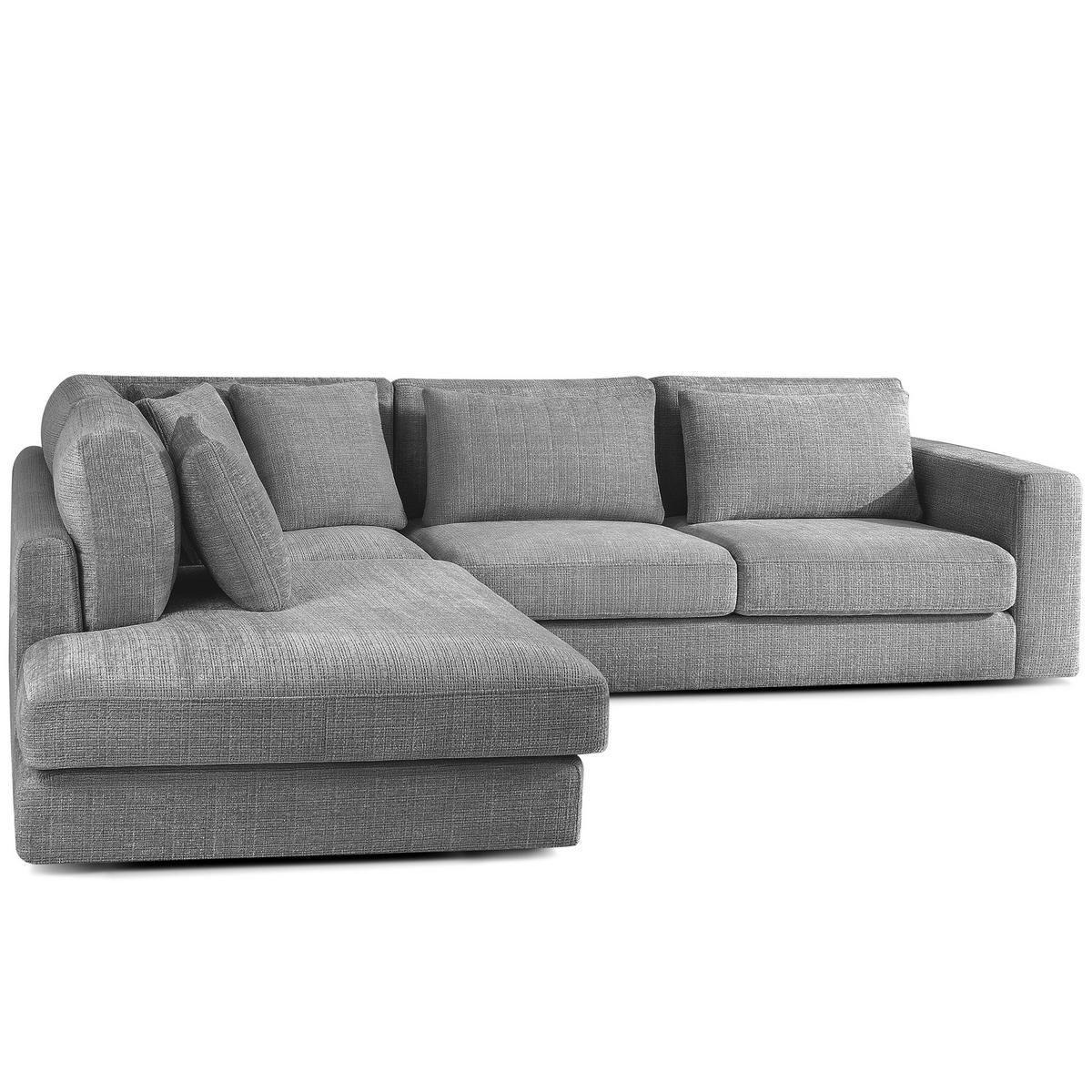 ECKSOFA links VERUS - Dunkelgrau, Holz/Holzwerkstoff (297/248cm) - KONSIMO®