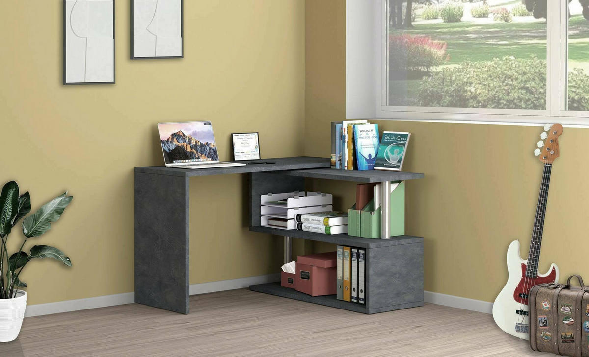 SCHREIBTISCH Anthrazit 50/120/75 cm - Schwarz, Holzwerkstoff (50/120/75cm) - DMORA