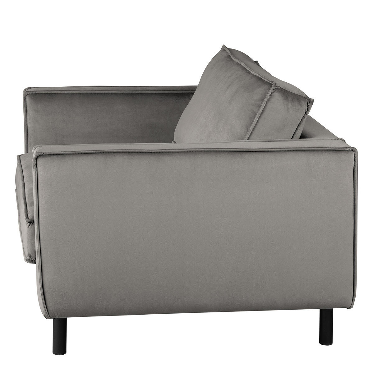 XL SESSEL - Taupe/Schwarz, Textil/Metall (117/81/96cm) - home24