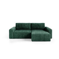 ECKSOFA Angela 3 Sitzplätze Tannengrün - Grün, Holz (252/149cm) - Petits-meubles