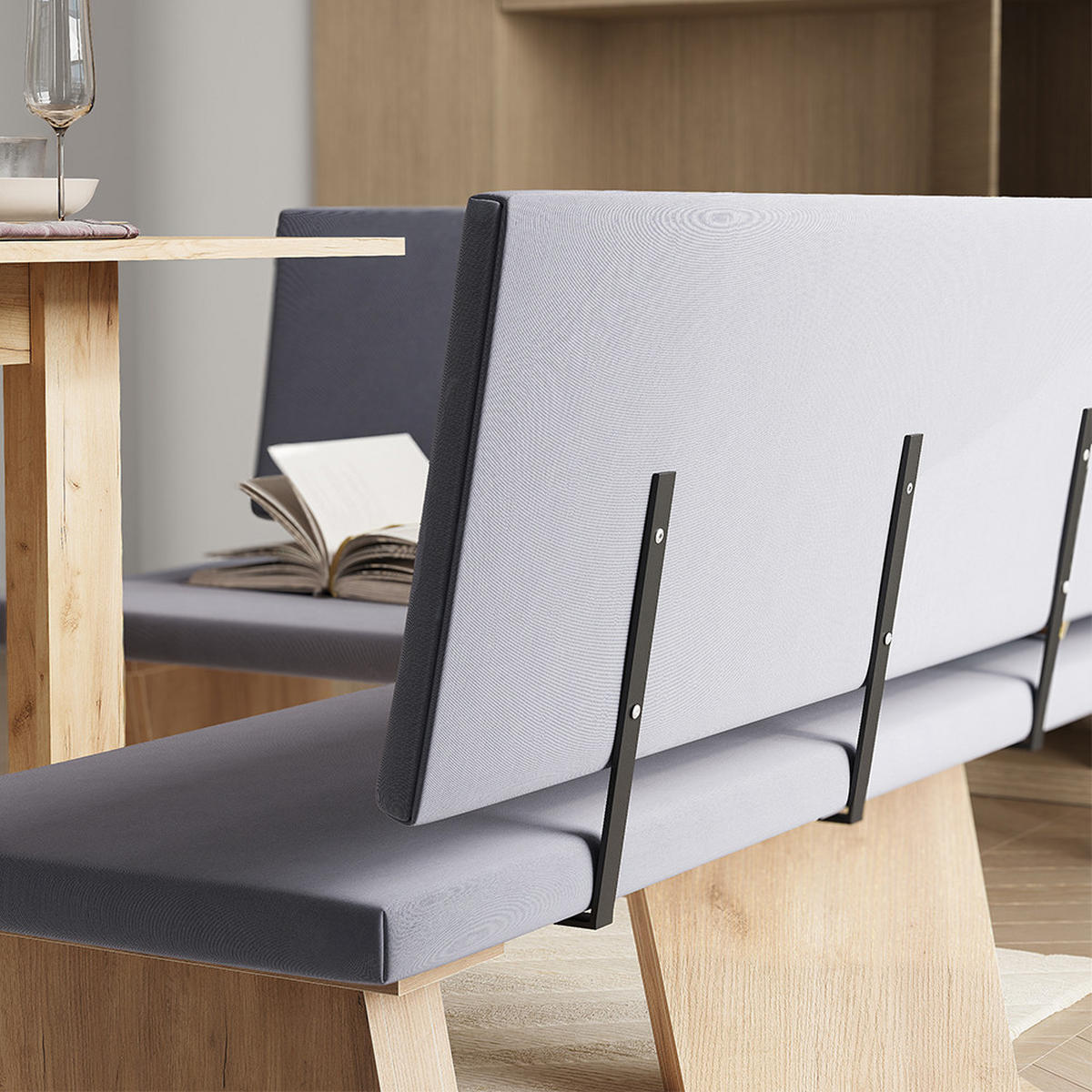 ESSZIMMER-ECKBANK Rivon, Goldkraft Eiche/Anthrazit, 120 x 150 cm Rechte Ecke - Eichefarben/Anthrazit, Holzwerkstoff (120/86/150cm) - Vicco