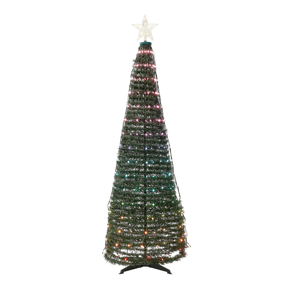 WEIHNACHTSBAUM 160 cm Grün Saarloq - Grün, Kunststoff (160cm) - Beliani