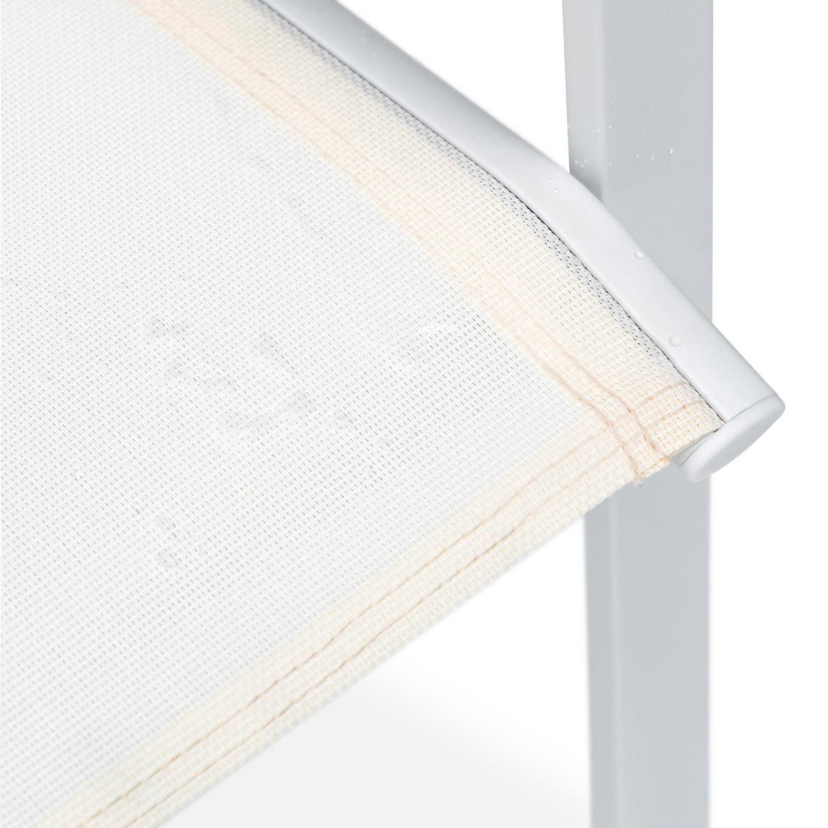 GARTENSTÜHLE MONDELLO 6er-Set beige, weiß - Beige, Textil (47/90/42cm) - IDIMEX