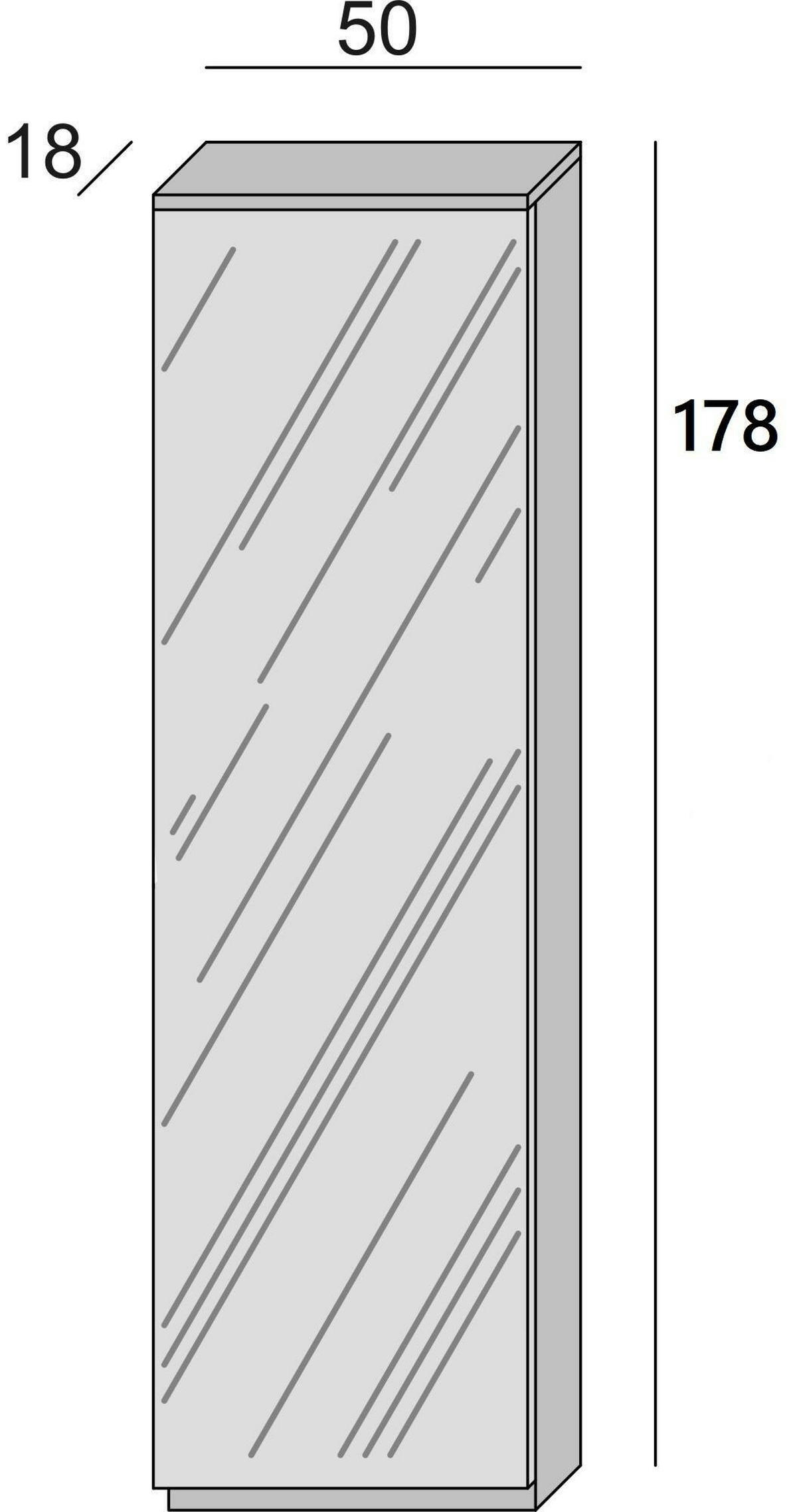 SCHUHSCHRANK Weiß 18/50/178 cm - Weiß, Holzwerkstoff (50/178/18cm) - DMORA