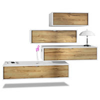 WOHNWAND Lana Fronten in Eiche Natur - Eichefarben, Holzwerkstoff (210/170/37cm) - Vladon