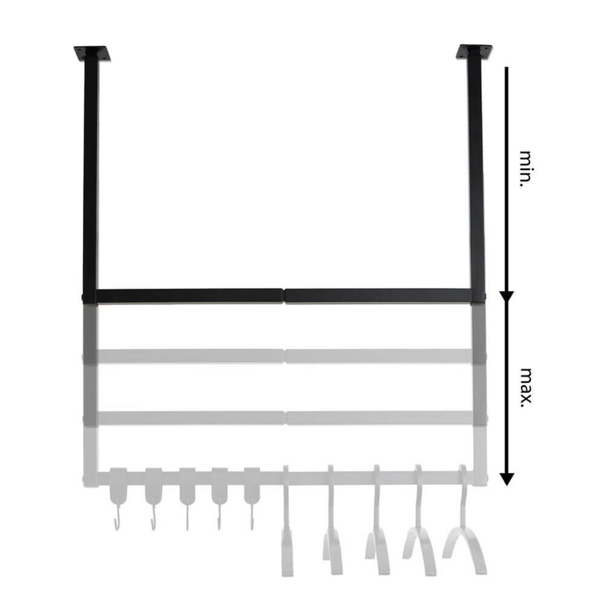 GARDEROBENLEISTE aus Metall SWAY - Weiß - Weiß, Metall (3/80/120cm) - Home Deluxe