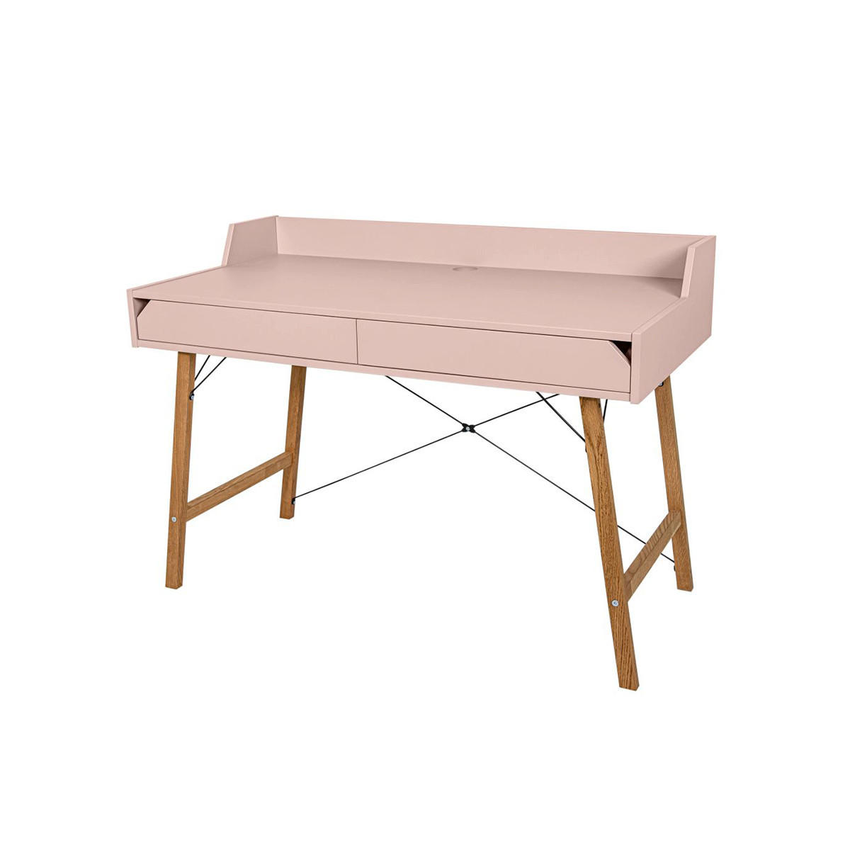 SCHREIBTISCH Lotta Rose - Pink, Holzwerkstoff (60/120/86cm) - Petits-meubles