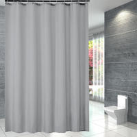 DUSCHVORHANG Polyester schimmelresistent waschbar wasserdicht antibakteriell leicht zu reinigen für Badewanne - Weiß, Textil (100/180cm) - MCBOSON