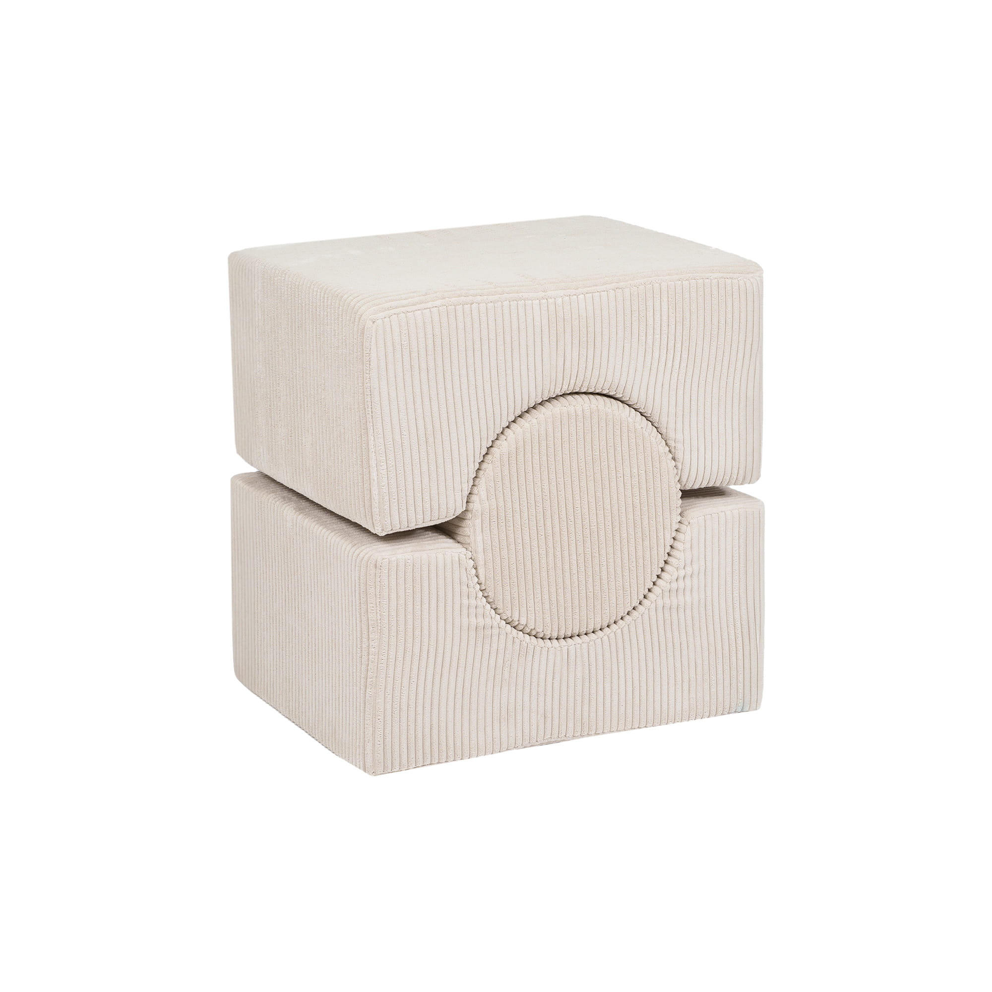 SCHAUMSTOFF-BAUSTEINE für Kinder, Shape, Cord, Ecru - Ecru, Textil (45/30/55cm) - MeowBaby