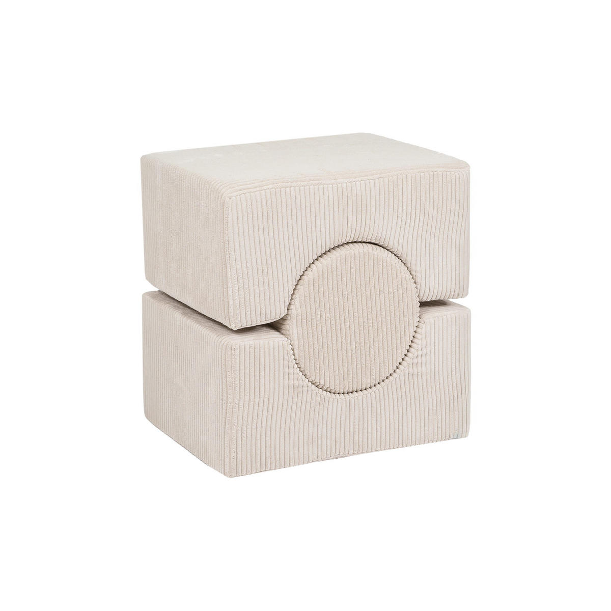 SCHAUMSTOFF-BAUSTEINE für Kinder, Shape, Cord, Ecru - Ecru, Textil (45/30/55cm) - MeowBaby