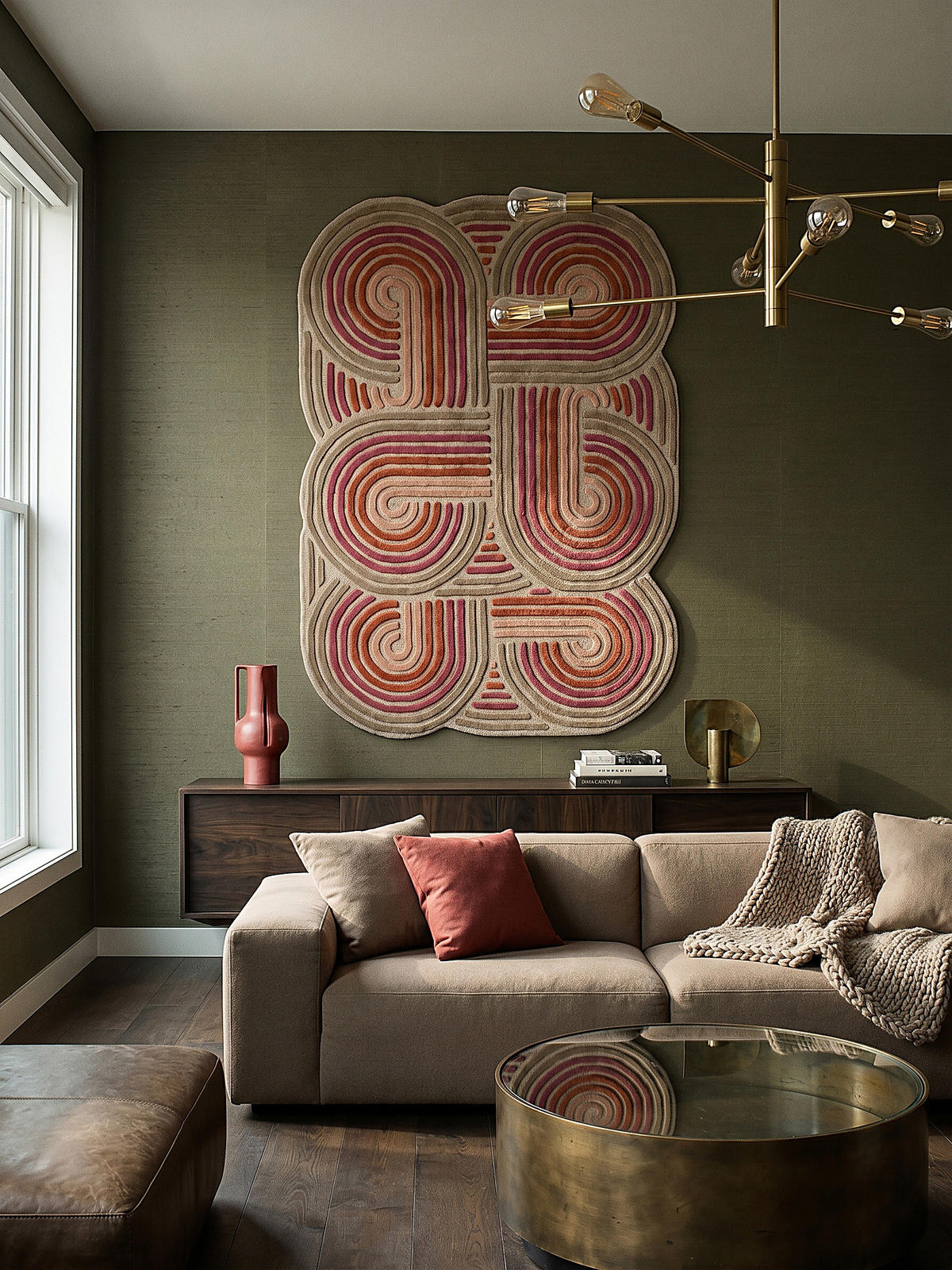 TEPPICH aus Wolle SOAR in Rosa, abstrakt, 140 x 200 cm - Rosa, Textil (140/200cm) - KADIMA DESIGN