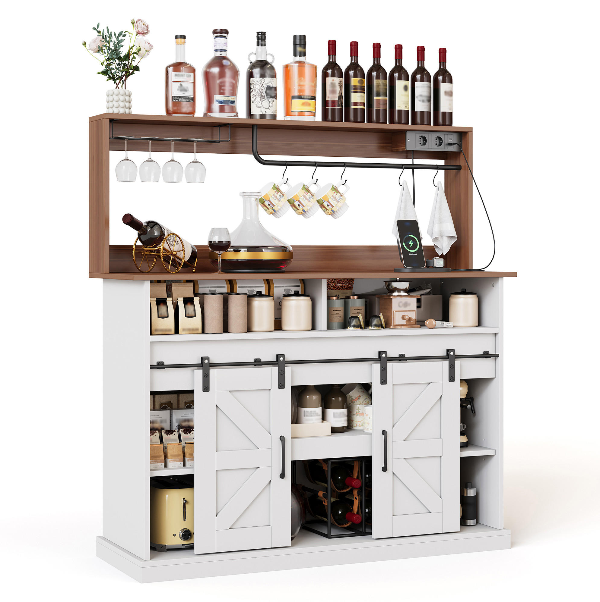 Okmyhome Sideboard Weiß 40x130x120 cm